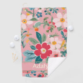 Aangepaste Schattigee  Bloem Cadeaus voor Vrouwen  Golfhanddoek (Insitu)