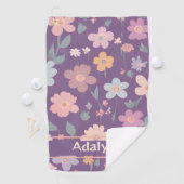 Aangepaste Schattigee Bloemen Cadeaus voor Vrouwe Golfhanddoek (Insitu)