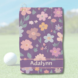 Aangepaste Schattigee  Bloemen Cadeaus voor Vrouwe Golfhanddoek