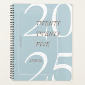 Aangepaste Schattigee Blue Minimal 2025 Kalender P Planner (Voorkant)