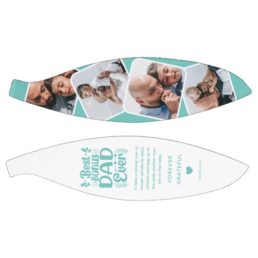 Aangepaste Schattigee Bonus Vader 4 Foto & Quote V Basketbal (Panelen)