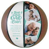 Aangepaste Schattigee Bonus Vader 4 Foto & Quote V Basketbal (Verticaal)