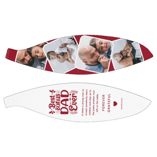 Aangepaste Schattigee Bonus Vader 4 Foto & Quote V Basketbal (Panelen)