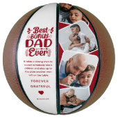 Aangepaste Schattigee Bonus Vader 4 Foto & Quote V Basketbal (Verticaal)