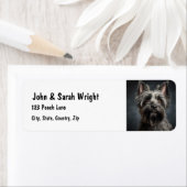 Aangepaste Schattigee Cairn Terrier Dog Adreslabel Etiket (Insitu)