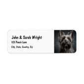 Aangepaste Schattigee Cairn Terrier Dog Adreslabel Etiket (Voorkant)