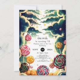 Aangepaste Schattigee Candyland Verjaardag Kaart