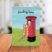 Aangepaste Schattigee Cat Verzenden Liefde Sympath Kaart