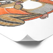 Aangepaste Schattigee Chipmunk Dierenkwekerij post Poster (Hoek)