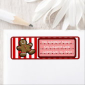Aangepaste Schattigee Christmas Gingerbread Retour Etiket (Insitu)
