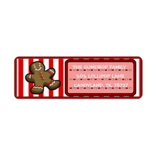 Aangepaste Schattigee Christmas Gingerbread Retour Etiket