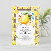Aangepaste Schattigee citroen Verjaardag Kaart (Staand voorkant)