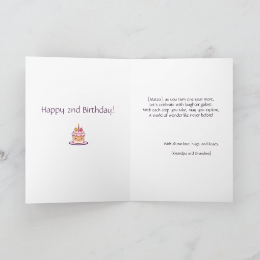 Aangepaste Schattigee Dump Truck Kleinzoon Verjaar Aankondiging (Binnen)