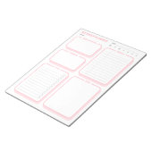 Aangepaste Schattigee eenvoudige blush ongedateerd Notitieblok (Schuin)