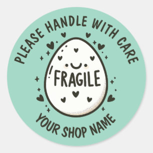 Aangepaste Schattigee Ei Fragile Stickers