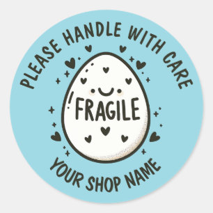 Aangepaste Schattigee Ei Fragile Stickers