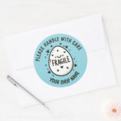 Aangepaste Schattigee Ei Fragile Stickers (Envelop)