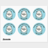Aangepaste Schattigee Ei Fragile Stickers (Vel)