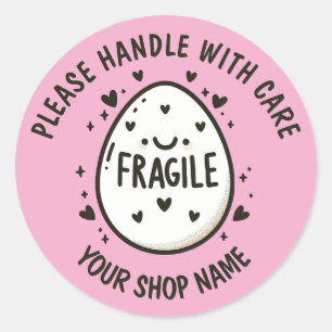 Aangepaste Schattigee Ei Fragile Stickers