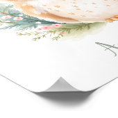 Aangepaste Schattigee Elegante Uil Woodland Animal Poster (Hoek)