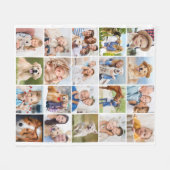 Aangepaste Schattigee Familie 20 Foto's Collage Ee Fleece Deken (Voorkant (Horizontaal))