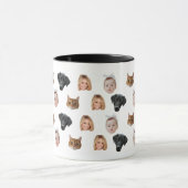 Aangepaste Schattigee Familie Gezicht 4 Foto's Mok (Midden)