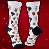 Aangepaste Schattigee Familie Gezicht 4 Foto's Sokken