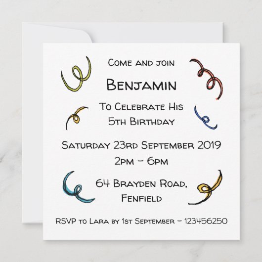 Aangepaste Schattigee feestbeesten Verjaardagsuitn (Achterkant)