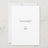 Aangepaste Schattigee foto handlettering Eerste ve Bedankkaart (Achterkant)