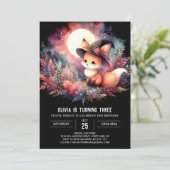 Aangepaste Schattigee Fox Verjaardag digitaal Kaart (Staand voorkant)