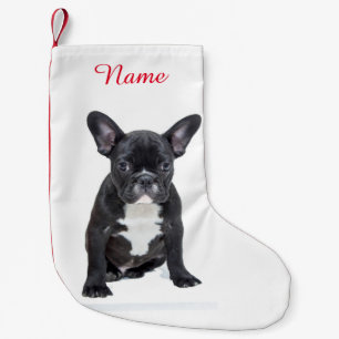 Aangepaste Schattigee Franse Bulldog Puppy Kleine Kerstsok