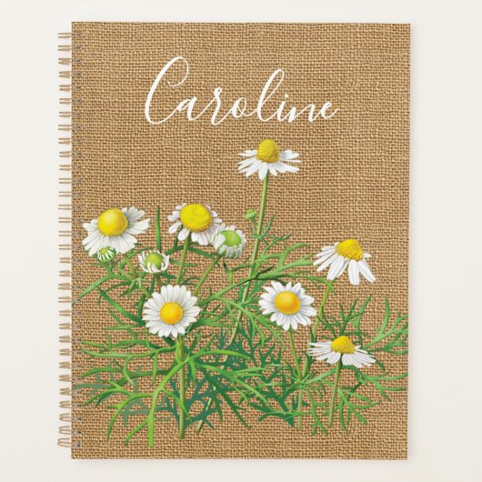 Aangepaste Schattigee Fun  Kamille Bloemen Planner (Voorkant)