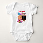 Aangepaste Schattigee Funny Baby Future Teacher Romper (Voorkant)