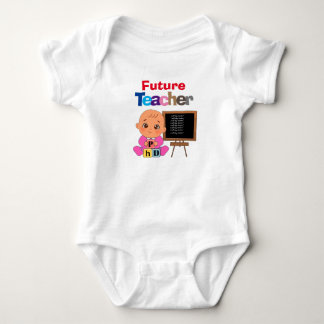 Aangepaste Schattigee Funny Baby Future Teacher Romper