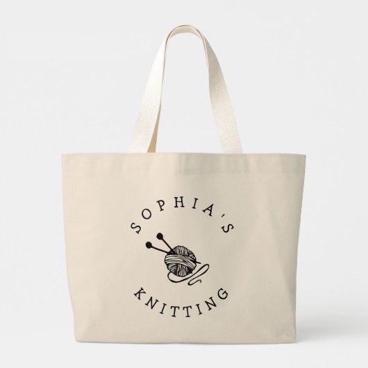 Aangepaste Schattigee gepersonaliseerde breizak Grote Tote Bag (Achterkant)