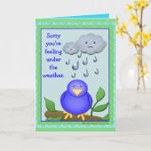 Aangepaste Schattigee Get Well Soon Wenskaart. Kaart (Gele Bloem)