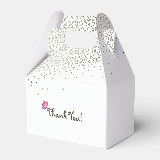 Aangepaste Schattigee Giraffes Verjaardagsgunstdoz Bedankdoosjes (Achterkant)