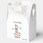 Aangepaste Schattigee Giraffes Verjaardagsgunstdoz Bedankdoosjes (Geopend)
