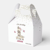 Aangepaste Schattigee Giraffes Verjaardagsgunstdoz Bedankdoosjes (Voorkant Zijde)