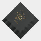 Aangepaste Schattigee Girly Bow Congrats Afstudeer Folie Servetten (Rechts)