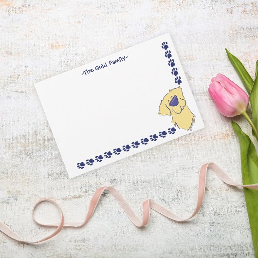 Aangepaste Schattigee Golden Retriever Bedankt Opm