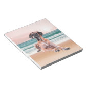 Aangepaste Schattigee Grote Deen Hond Zittend op h Notitieblok (Schuin)