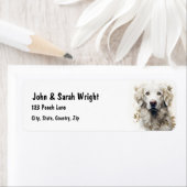 Aangepaste Schattigee Grote Pyreneese Hond Adres L Etiket (Insitu)