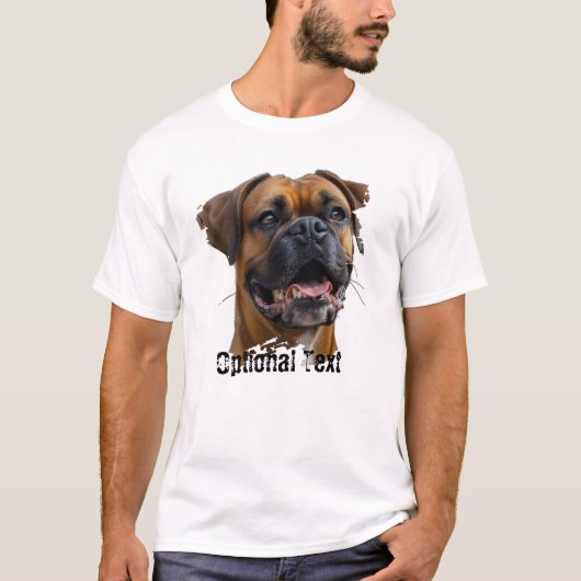 Aangepaste Schattigee Grunge Effect Pet Foto Hond  T-shirt (Voorkant)