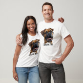 Aangepaste Schattigee Grunge Effect Pet Foto Hond  T-shirt (Unisex)