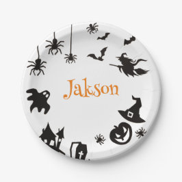 Aangepaste Schattigee Halloween Naam Papieren Bord