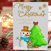 Aangepaste Schattigee Hand getrokken Karakter Kers Feestdagenkaart