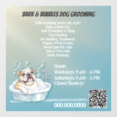 Aangepaste Schattigee hond Pet Grooming Raamsticker (Vel)