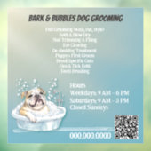 Aangepaste Schattigee hond Pet Grooming Raamsticker (Vel 3)