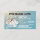 Aangepaste Schattigee hond Pet Grooming Visitekaartje (Voorkant)